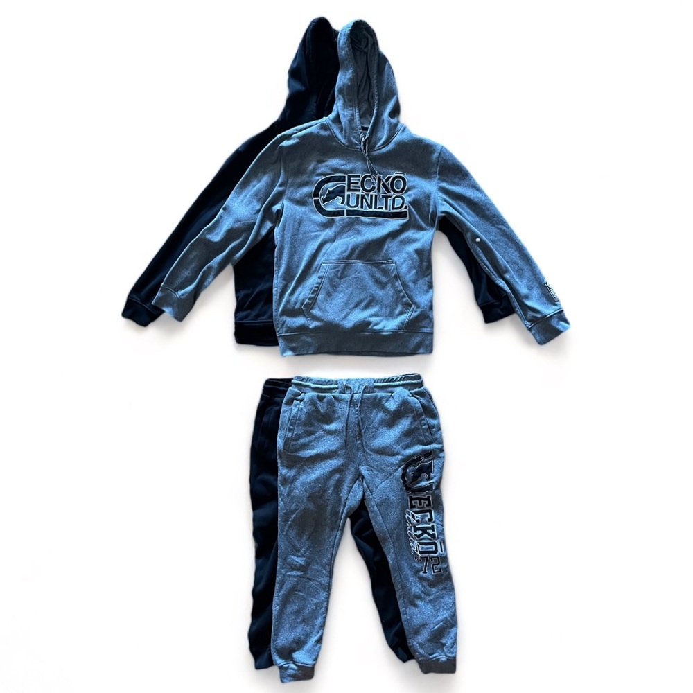 Lot Of 2 Ecko Sweatsuits Matching Hoodie And Pants Mens Size S